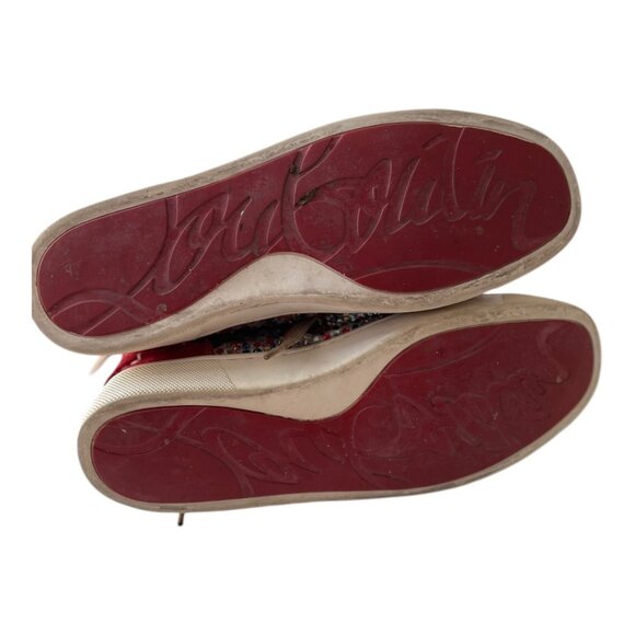 CHRISTIAN LOUBOUTIN BIP BIP WOMAN ORLATO FLAT GLITTER SNEAKERS Size: EU 40, US 9 - Picture 13 of 16